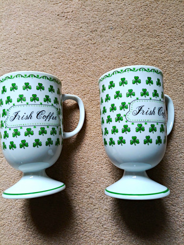Set shamrock irish - shamrock, coffee