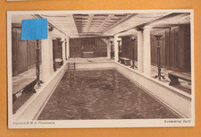 Shipping - Cunard Line - R.M.S. Franconia, Swimming Bath.       Postcard