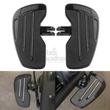 Black Driver Rider Footboards Floorboards For Harley Softail Breakout Sportster