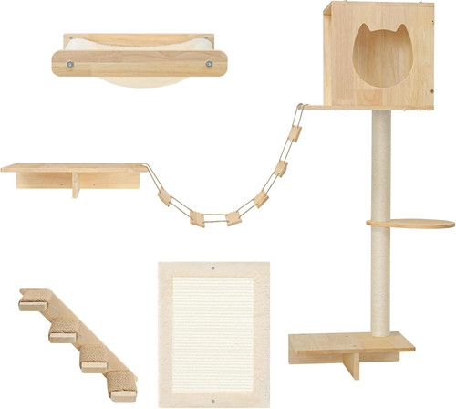 Modern cat wall shelves set - modern,