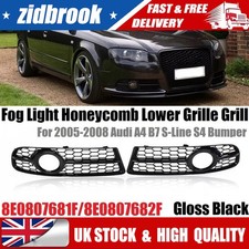 For Audi A4B7 S-Line S4 Bumper Fog Light Honeycomb Lower Grille Grill GZ.D114KL.