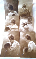 6 VICTORIAN CHRISTMAS CARDS IN