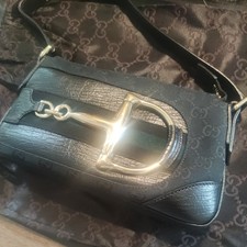 Gucci Oversized Horsebit Shoulder Bag Leather