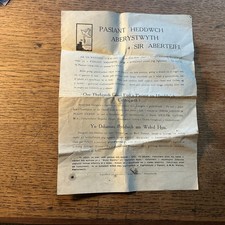 1940s Peace? Leaflet Aberystwyth Welsh Language
