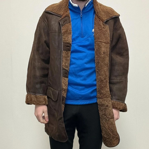 100 genuine brown sheepskin - brown,