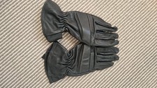 Women's Hein Gericke Black Leather Motorcycle Gloves Size Small