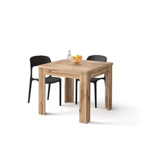 Square Extending Kitchen Dining Table Butterfly Flip Top Seats up to 8 Wotan Oak