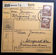 PARCEL CARD: HEUSS, 2x MN 261