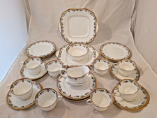 RARE Aynsley Roses & Urns Pattern Tea Cups Saucers Side Plates Trio YOU CHOOSE