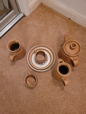 Vintage Demby Langley Canterbury Tea Set Stoneware Pattern Made In England