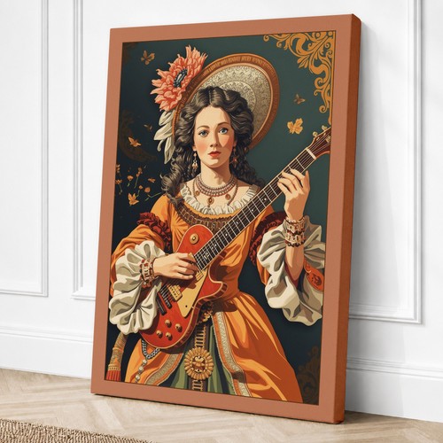 Saint with lute - saint,