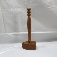 Vtg Solid Wood Gavel Turned Handle Ceremonial Mallet, Judge or Auctioneer  Tool