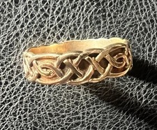9ct Gold (Solid) Knot Ring, 20mm Diameter, 3.65 Grams, Hallmarked, Pre-owned