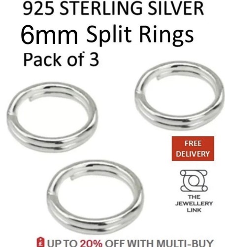 Sterling silver split rings - sterling,