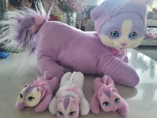 Kitty surprise purple with 3 babies soft toy plush just play 2015