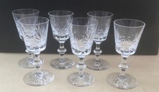 Set of 6 Star of Edinburgh Crystal Liqueur Glasses. Signed.
