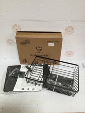 GHERISN Dish Drainer Rack with Drip Tray, Sink Dish Drainer