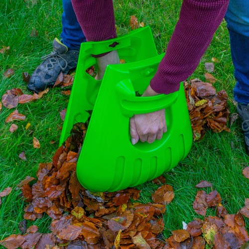 Leaf gather scoops - scoops, handheld