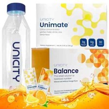 Feel Great Pack ,Unicity BALANCE (60) Unimate Lemon(30) Free New Bottle included