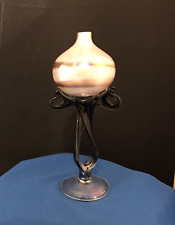 Vintage Hand Blown Józefina Glass Oil Lamp (Poland)