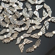 50x Mixed Tibetan Silver Angel Fairy Wings Spacer Beads Charms 18 - 22mm TSC103