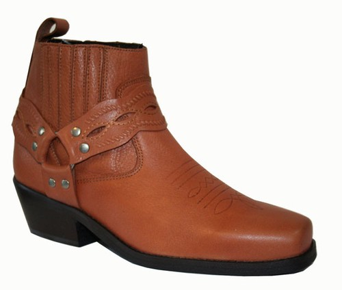 Mens new genuine tan leather - tan,