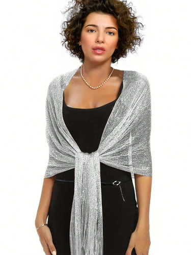 Gold metallic sparkle shawl - metallic,