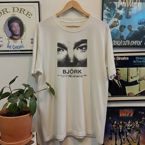 90s bjork washed shirt white - 90s,