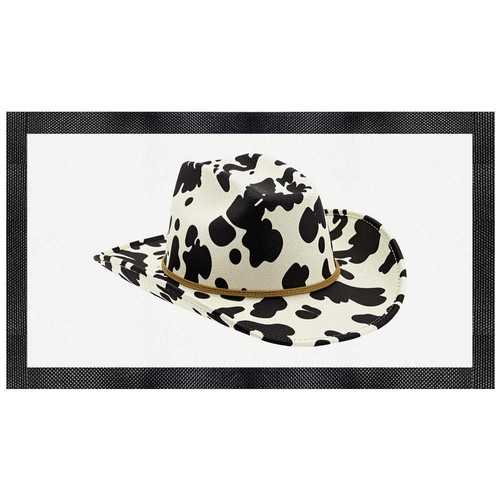 Cow print cowboy hat pet - 'cow,