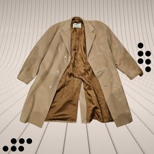 Aquascutum Vintage Camel Wool Overcoat Made in England 42 Inch Chest