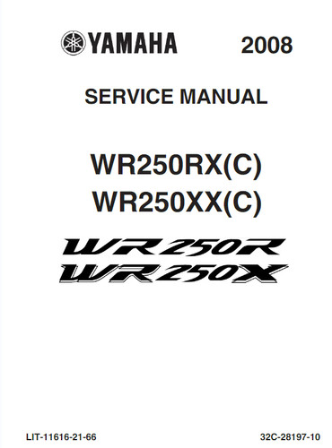 Yamaha wr250x wr250r workshop - wr250r,