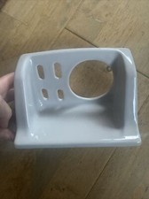 NEW Vintage Retro 60 / 70’s Wall Mounted Ceramic Toothbrush Holder Dove Grey