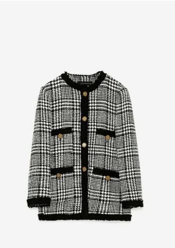 Zara tweed wool houndstooth - tweed,