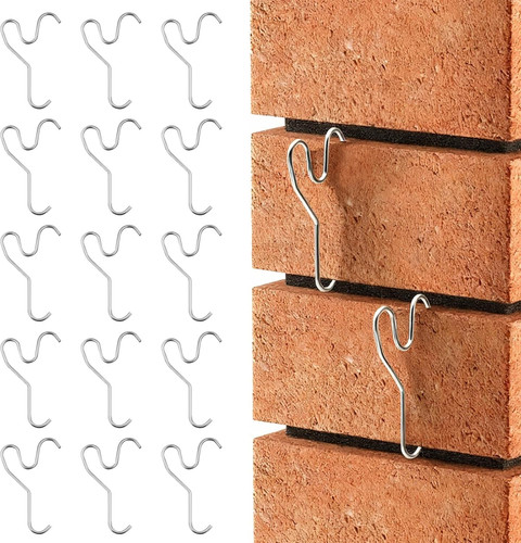 Pack brick hook wall - brick, clips
