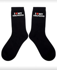 Boyfriend Christmas Gift, I love my girlfriend socks,novelty Gift.