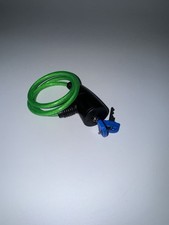 CENTER PARCS CABLE LOCK 2 KEYS BIKE BICYCLE LOCK- Blue Keys Green Cable
