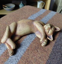 Suzie Marsh Pottery Cat Figurine - Sand Textured Finish RARE Excellent Condition