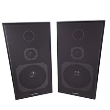 Ultra Rare Sharp CP-32E Two Way Base Reflex Bookshelf Speakers Brown 8Ohms 60W