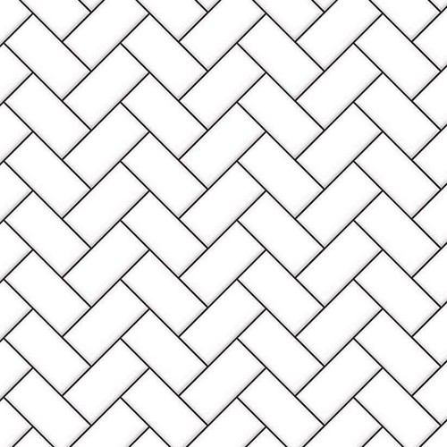 Dolls house white herringbone - white,