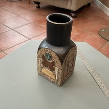 RETRO VINTAGE 1970s Troika Studio Pottery Spice Jar Vase 150 mm STONEWARE SIGNED