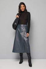 Wallis Teal Midi Skirt Womens