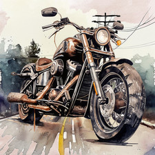 Motorbike Watercolour  Coffee