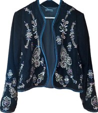 Zara Velvet Jacket Embroidered Beaded  embelished  S
