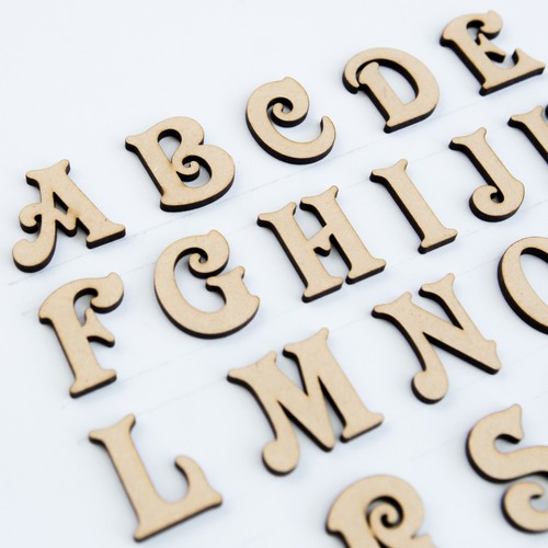 Victorian font wooden - wooden, 3.2mm