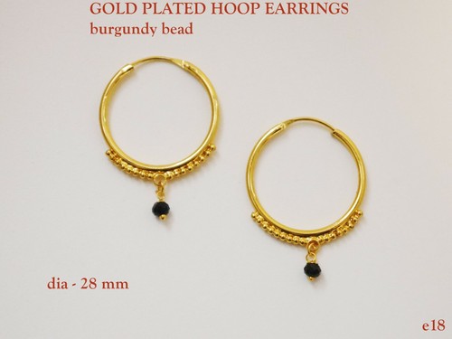 22ct gold plated indian hoop - plated,