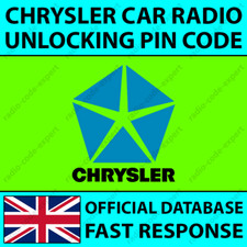 CHRYSLER RADIO PIN CODE GRAND VOYAGER PT CRUISER SEBRING YPSILON VP2 VP3 T00AM