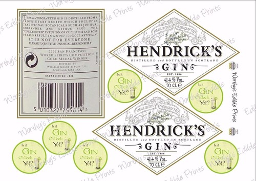 Hendricks gin labels front - hendricks,