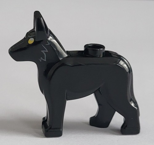 Lego dog alsatian - dog/alsatian., black