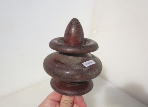 Victorian turned wooden finial - turned,