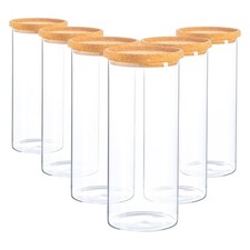 6x Glass Storage Jars with